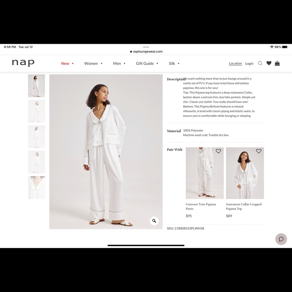 Nap pajamas- too big on me! Worn once
